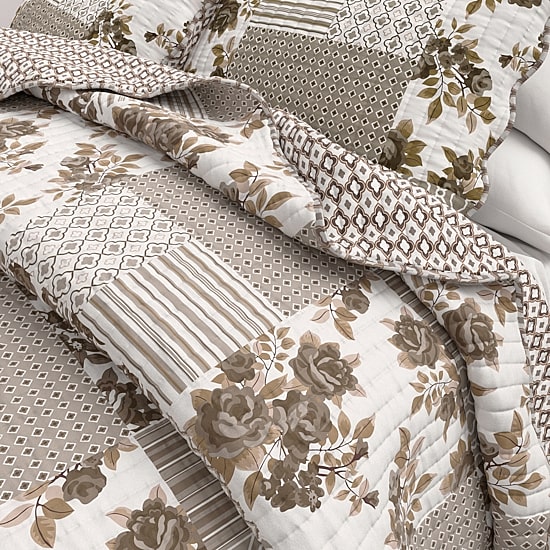 Linery Cottage Patchwork Reversible Quilt Set