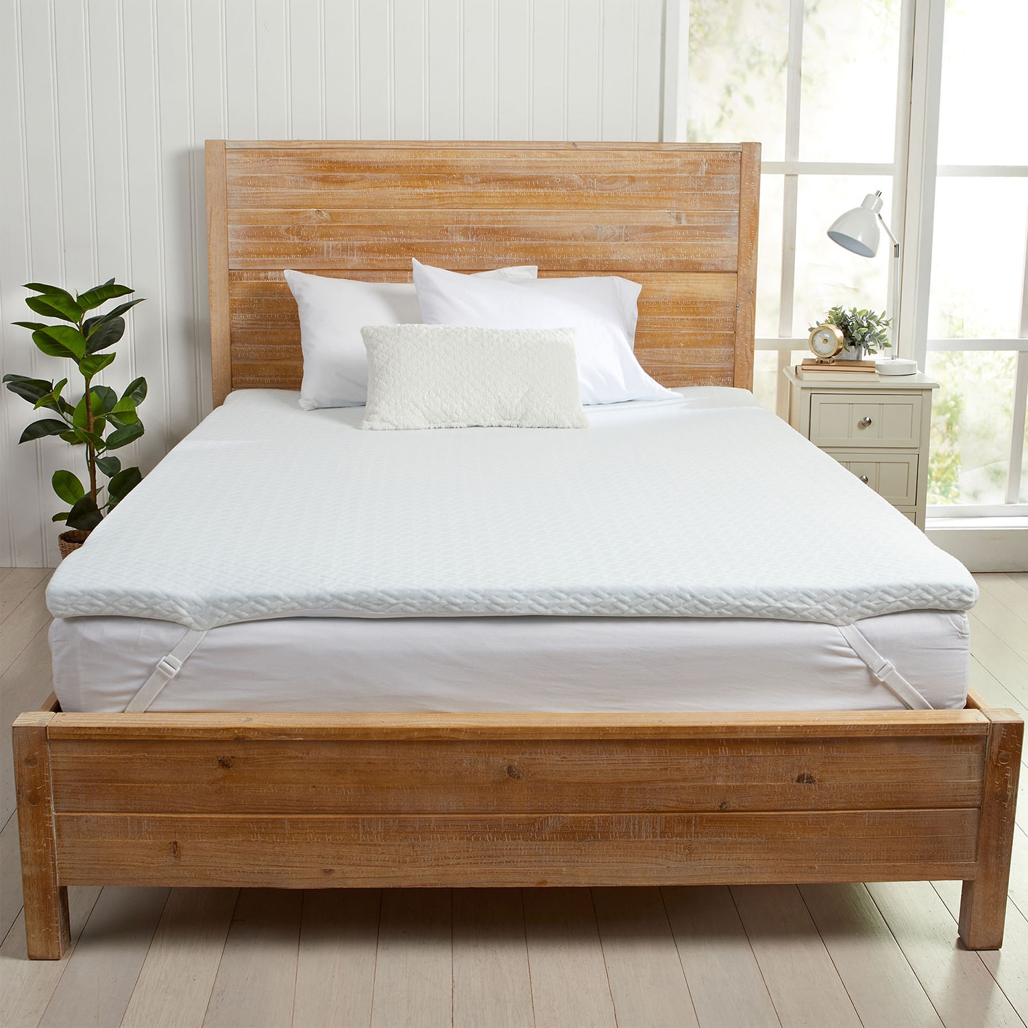 Linery 2-Inch Gel Memory Foam Mattress Topper With Removable Washable Cover