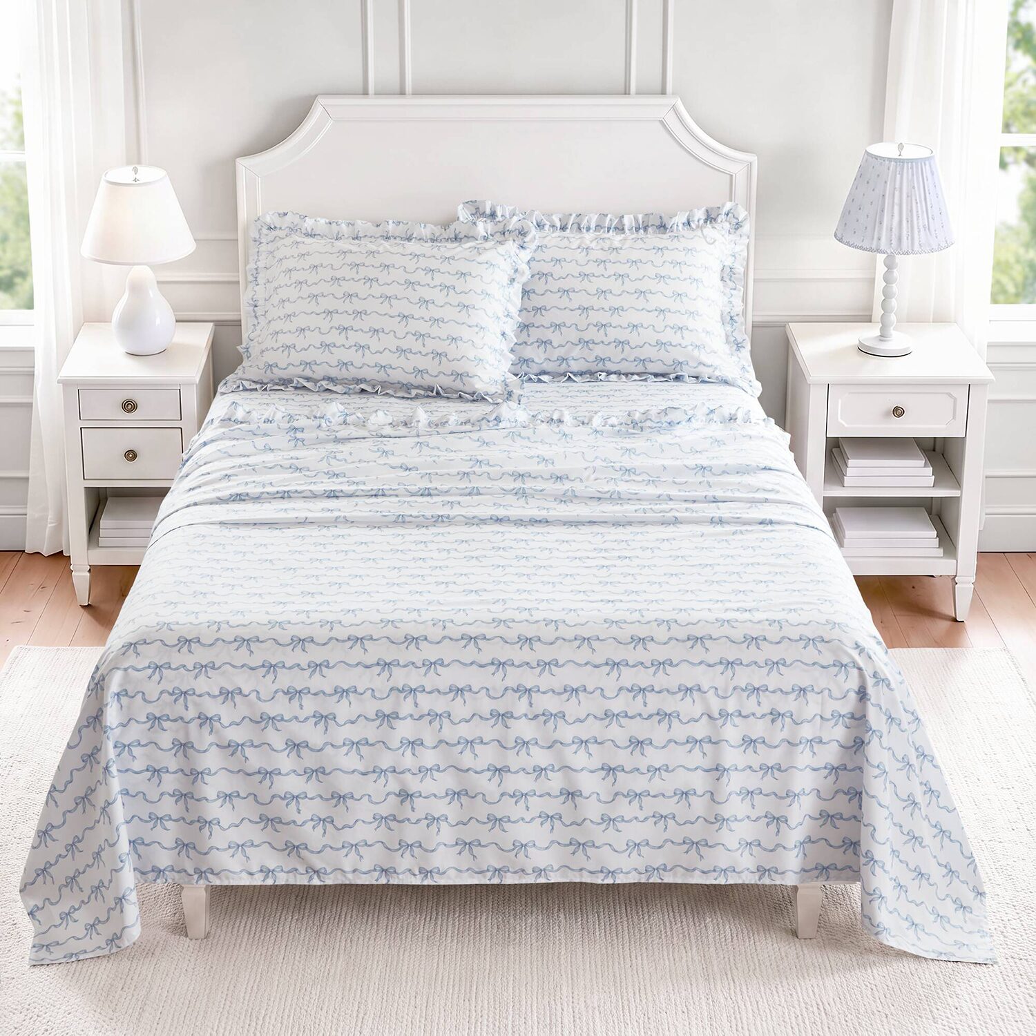 Intelligent Design Microfiber Ruffle Sheet Set