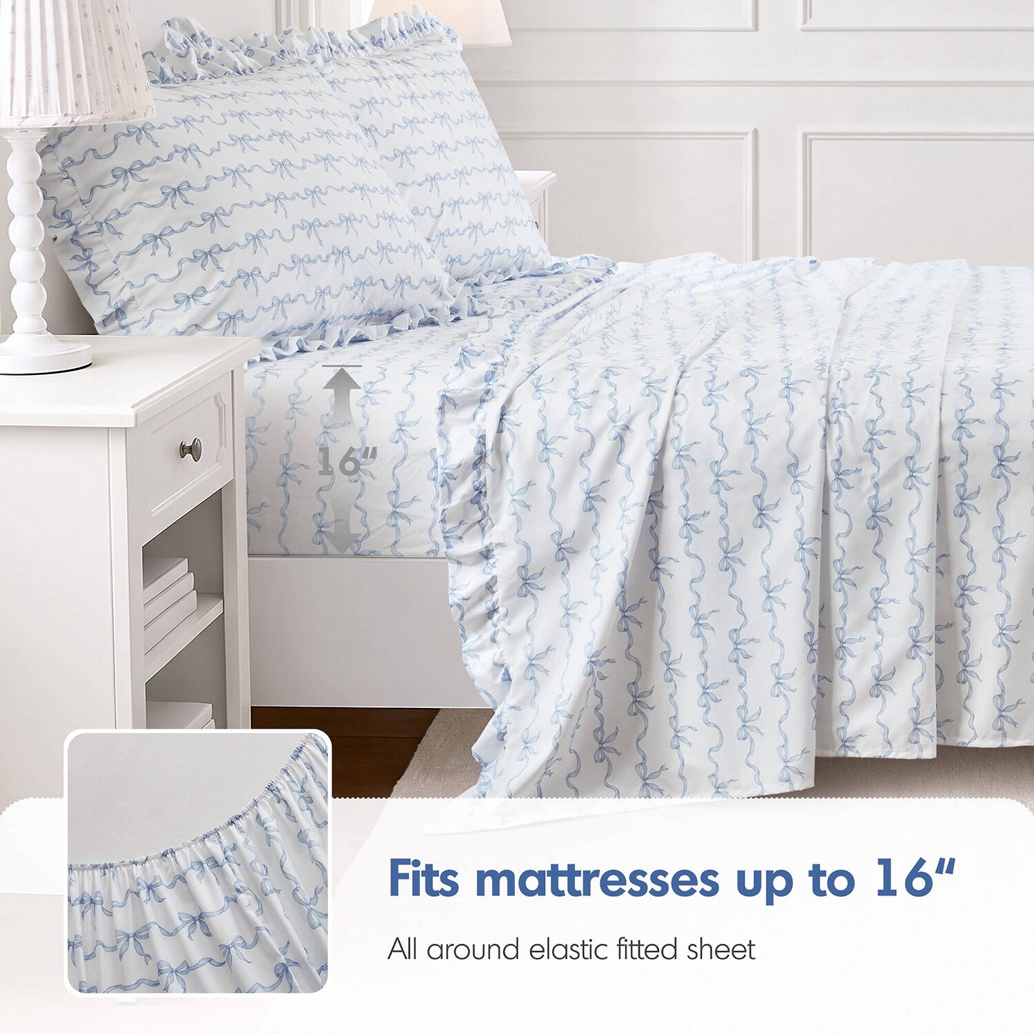 Intelligent Design Microfiber Ruffle Sheet Set