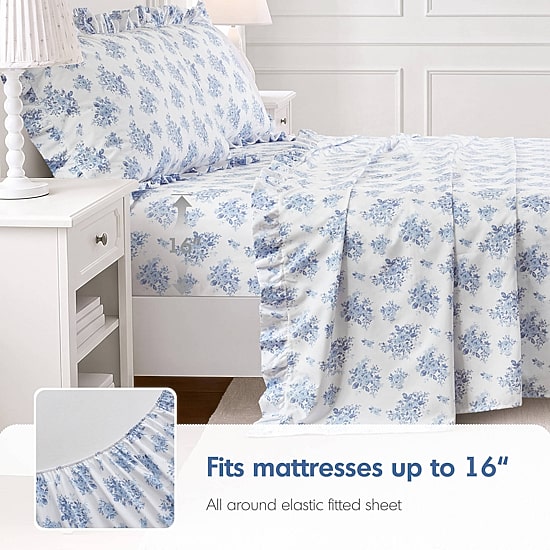 Intelligent Design Microfiber Ruffle Sheet Set