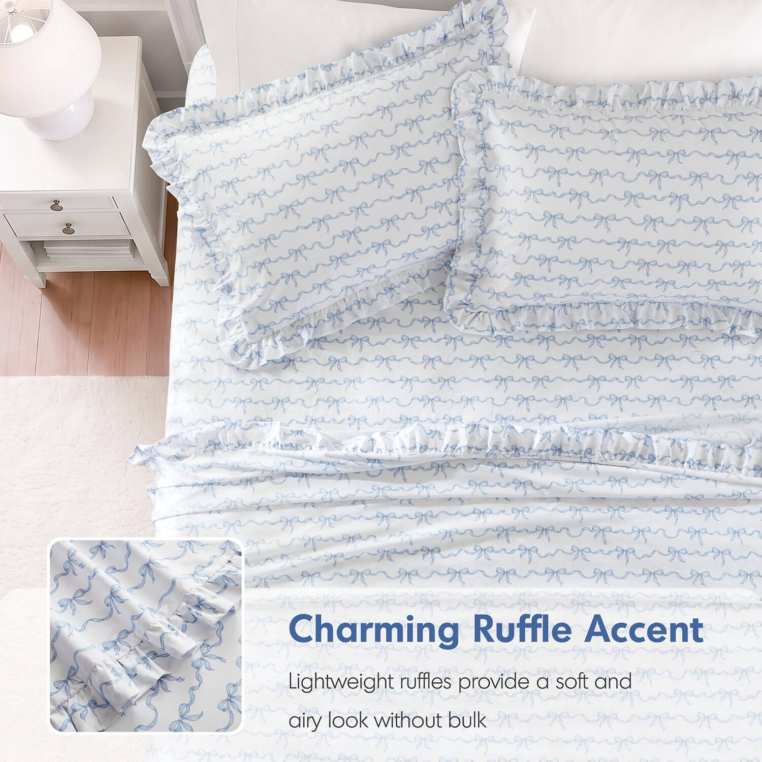 Intelligent Design Microfiber Ruffle Sheet Set