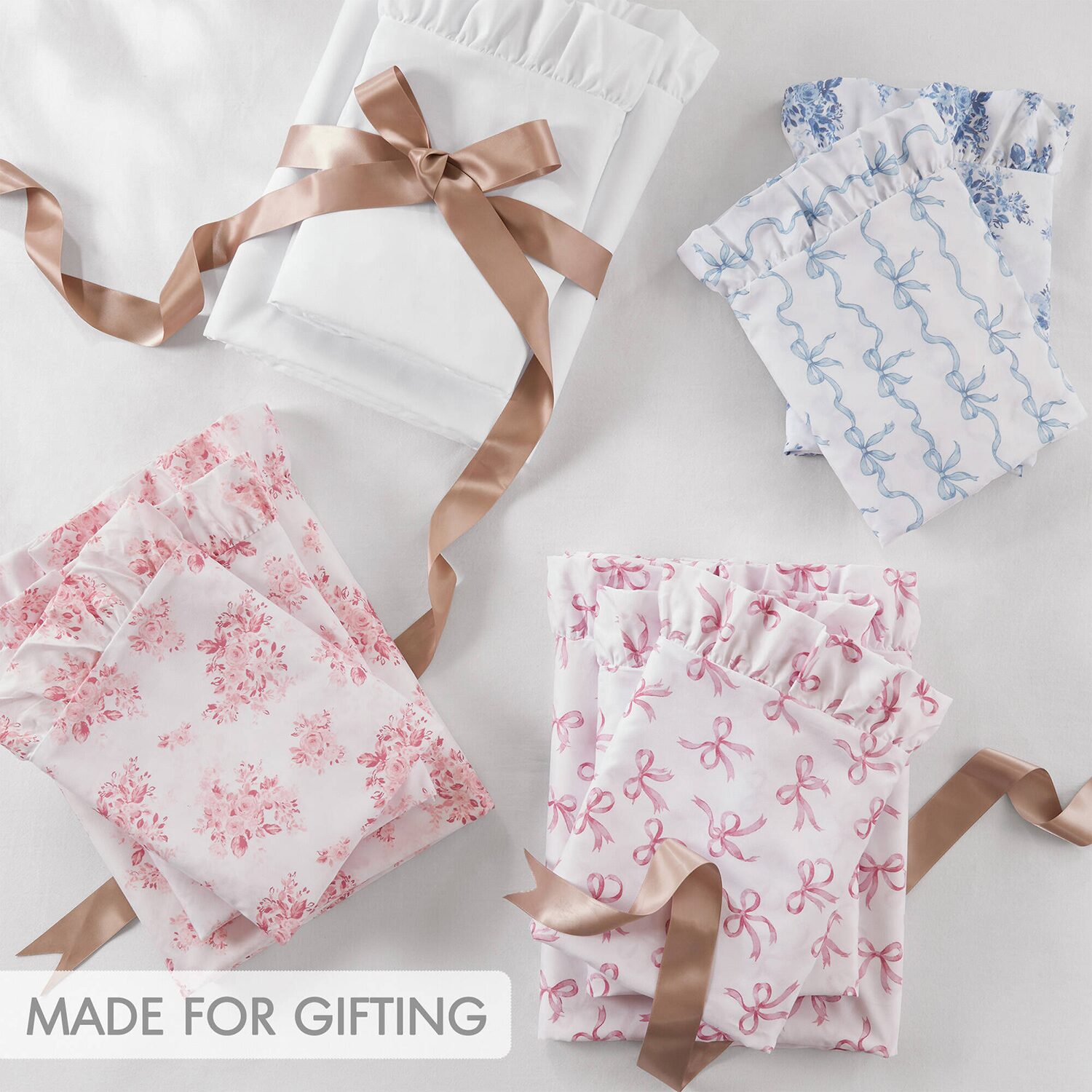 Intelligent Design Microfiber Ruffle Sheet Set