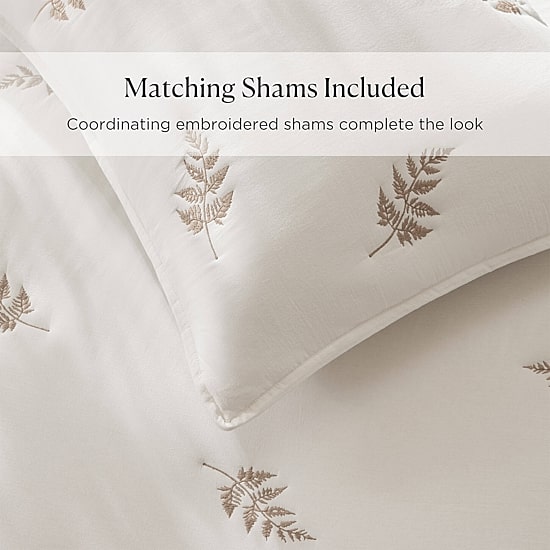 Harbor House Willow Botanical Cotton Lightweight 3-pc. Embroidered Quilt Set