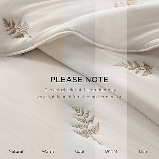 Harbor House Willow Botanical Cotton Lightweight 3-pc. Embroidered Quilt Set