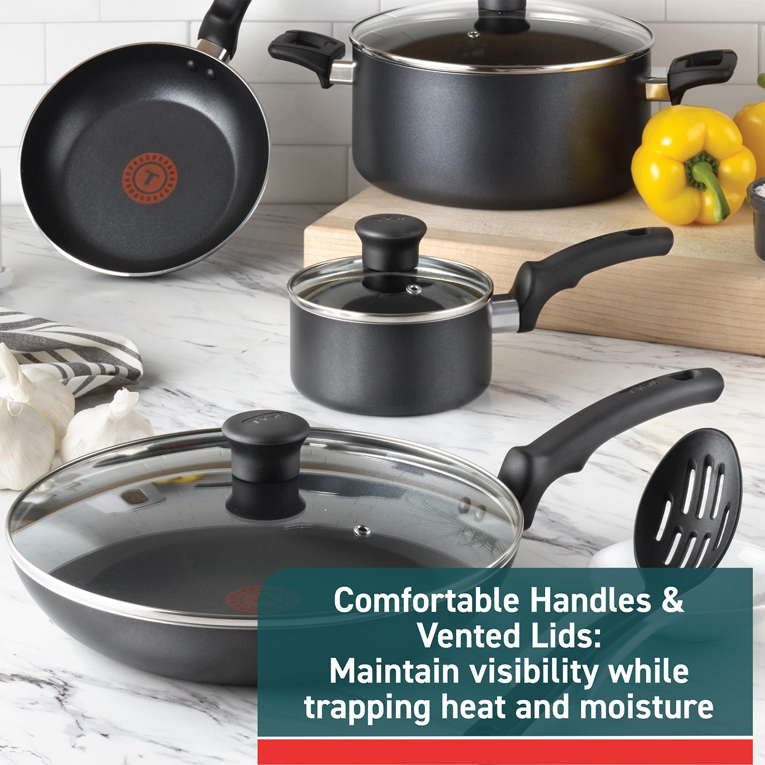 T-Fal Ceramic 10-pc. Non-Stick Cookware Set
