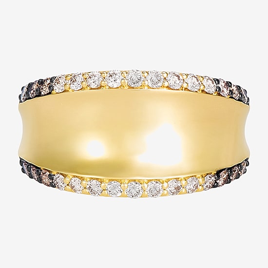 Levian Corp Le Vian Womens 1/2 CT. T.W. Natural Champagne Diamond 14K Gold Cocktail Ring