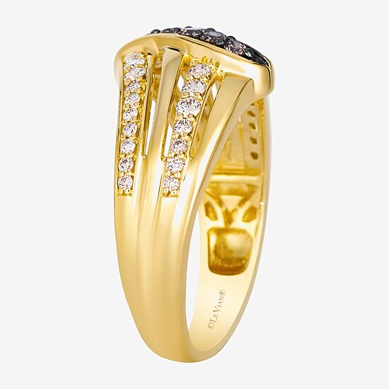 Levian Corp Le Vian (Champagne, I1-I2) Womens 1/2 CT. T.W. Natural Champagne Diamond 14K Gold Cocktail Ring