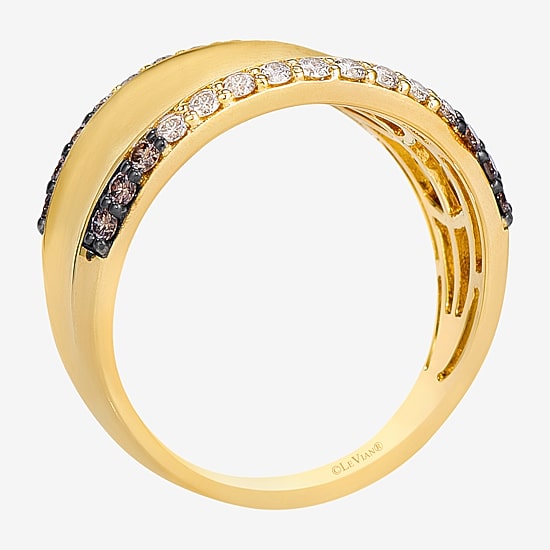 Levian Corp Le Vian Womens 1/2 CT. T.W. Natural Champagne Diamond 14K Gold Cocktail Ring