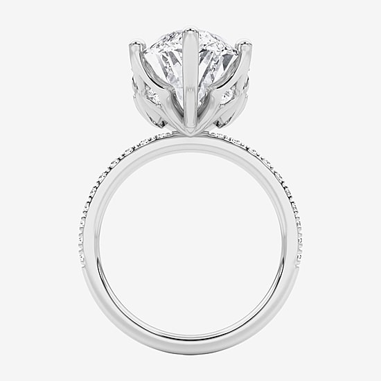 Grown Gorgeous (F / Vs2) Womens 9 1/8 Ct. T.W. Lab Grown White Diamond 14K Gold Marquise Side Stone Engagement Ring