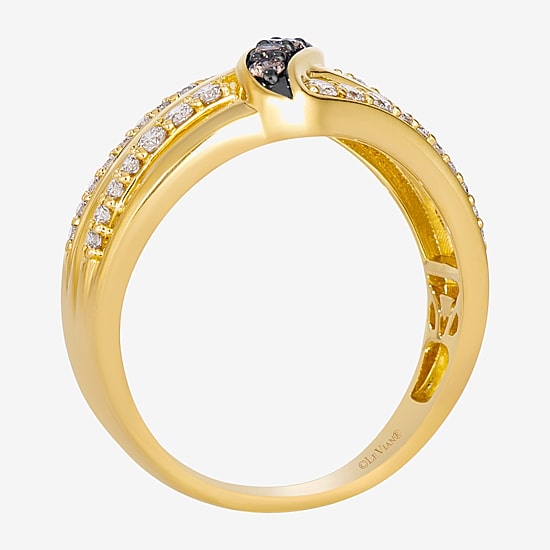 Levian Corp Le Vian (Champagne, I1-I2) Womens 1/2 CT. T.W. Natural Champagne Diamond 14K Gold Cocktail Ring