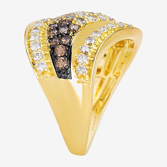 Levian Corp Le Vian Womens 1 1/4 CT. T.W. Natural Champagne Diamond 14K Gold Cocktail Ring