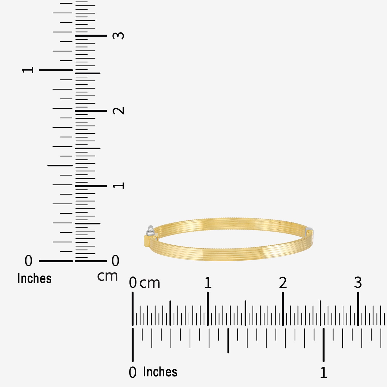 Bonded Brilliance Womens 14K Gold Bonded With Sterling Silver Bangle Bracelet