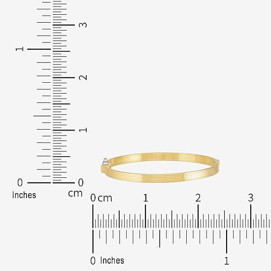 Bonded Brilliance Womens 14K Gold Bonded With Sterling Silver Bangle Bracelet