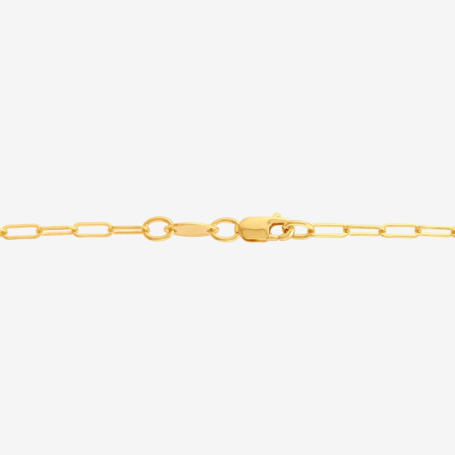 Bonded Brilliance Womens 14K Gold Bonded With Sterling Silver 7.5 Inch Solid Paperclip Chain Bracelet