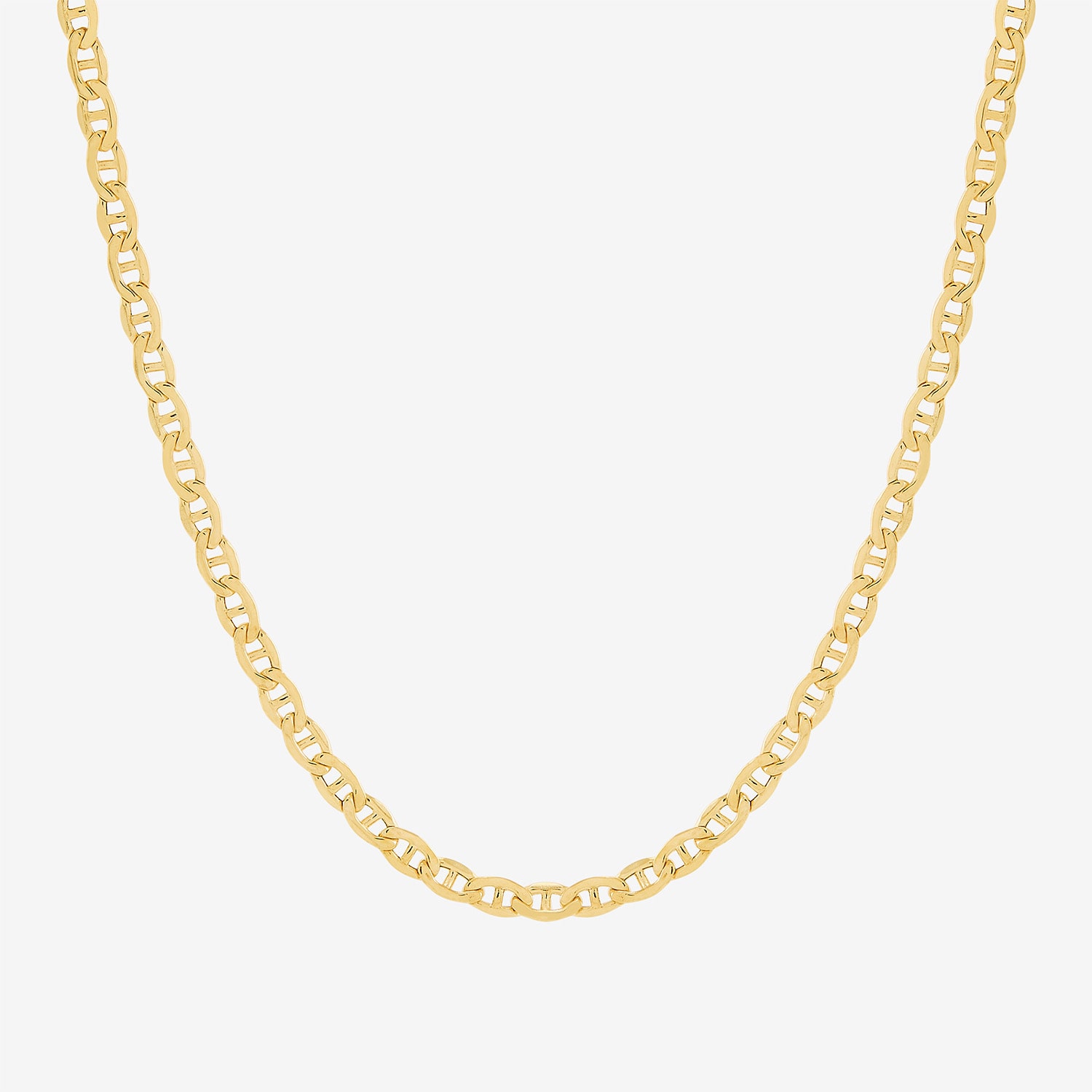 Bonded Brilliance Womens 14K Gold Bonded With Sterling Silver 18 Inch Mariner Chain Necklace