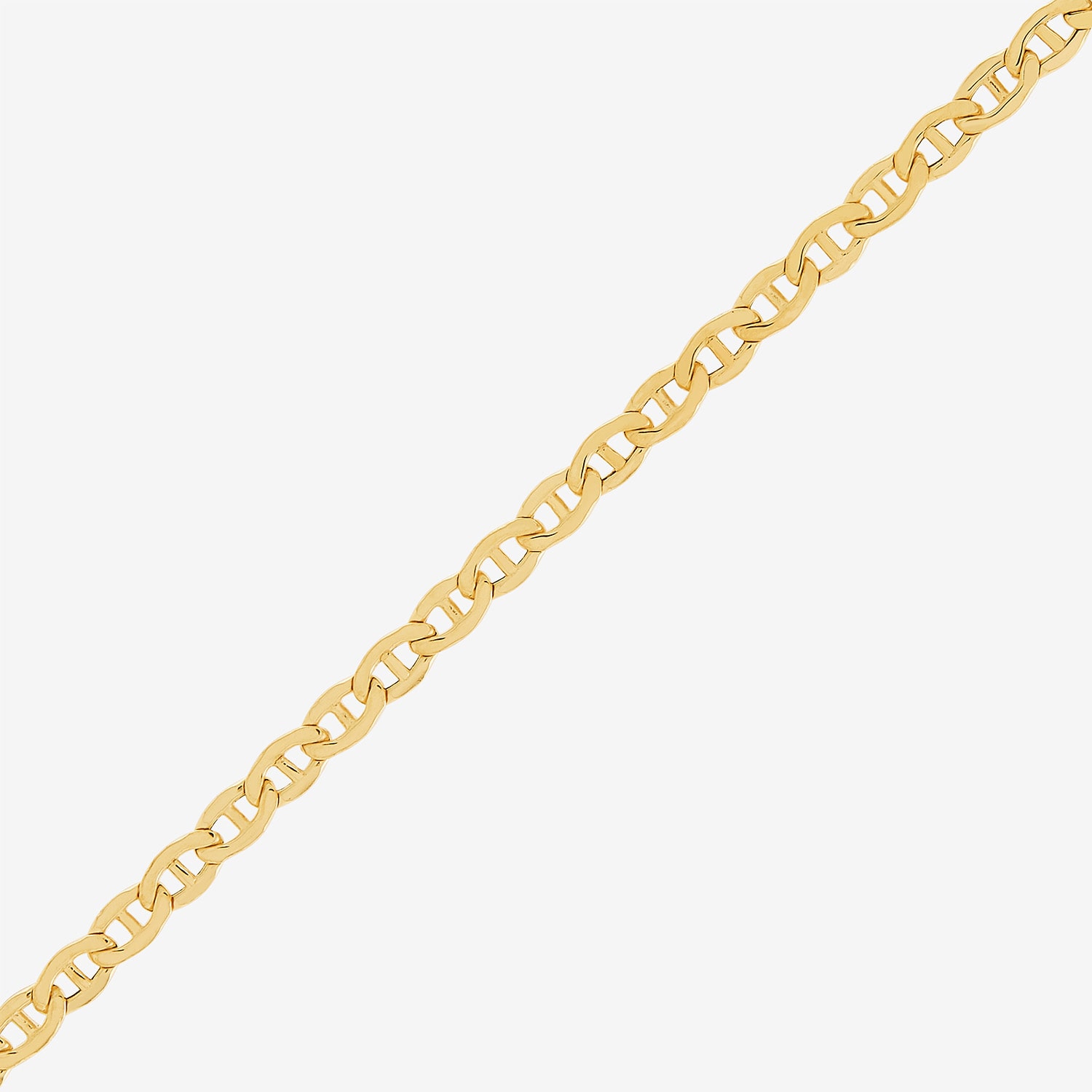 Bonded Brilliance Womens 14K Gold Bonded With Sterling Silver 18 Inch Mariner Chain Necklace