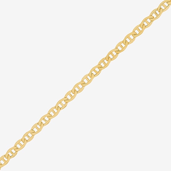 Bonded Brilliance Womens 14K Gold Bonded With Sterling Silver 18 Inch Mariner Chain Necklace