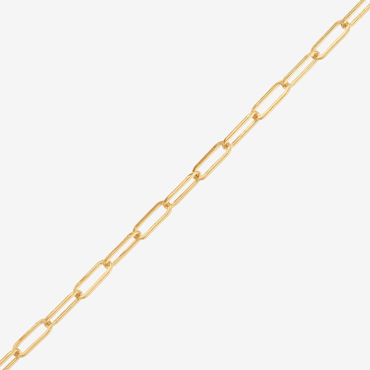 Bonded Brilliance Womens 14K Gold Bonded With Sterling Silver 7.5 Inch Solid Paperclip Chain Bracelet