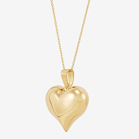 Bonded Brilliance Womens 14K Gold Bonded With Sterling Silver 18 Inch Pendant Necklace