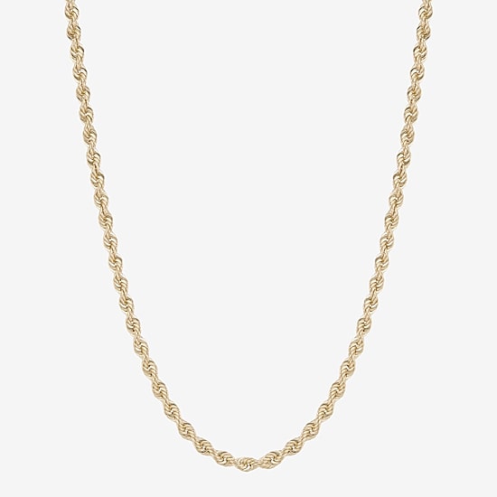 Bonded Brilliance Unisex Adult 14K Gold Bonded With Sterling Silver 18 Inch Rope Chain Necklace