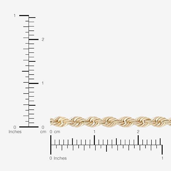 Bonded Brilliance Unisex Adult 14K Gold Bonded With Sterling Silver 18 Inch Rope Chain Necklace