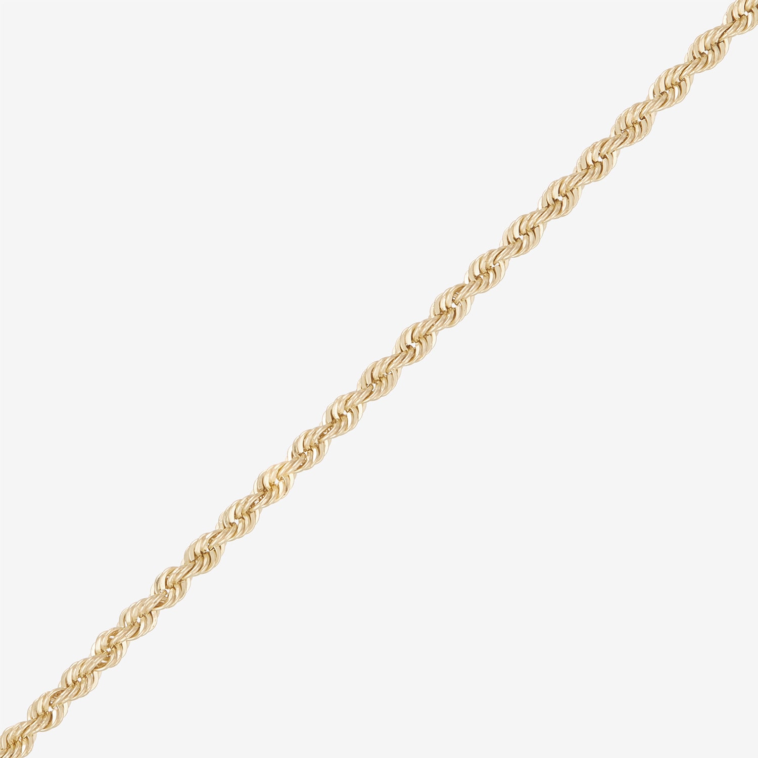 Bonded Brilliance Unisex Adult 14K Gold Bonded With Sterling Silver 18 Inch Rope Chain Necklace