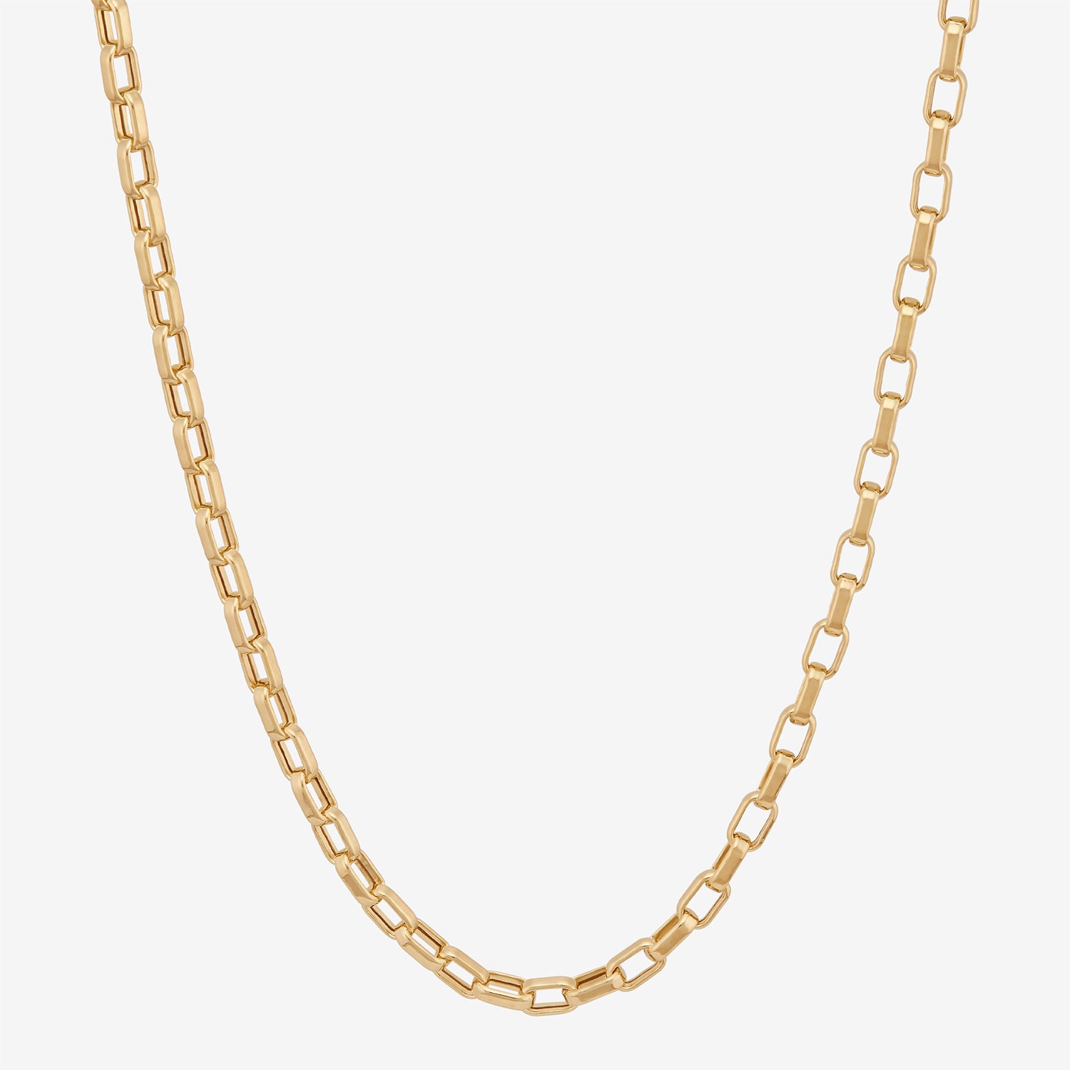 Bonded Brilliance Womens 14K Gold Bonded With Sterling Silver Inch Box Chain Necklace