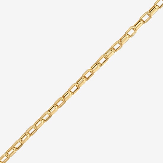 Bonded Brilliance Womens 14K Gold Bonded With Sterling Silver 22 Inch Box Chain Necklace