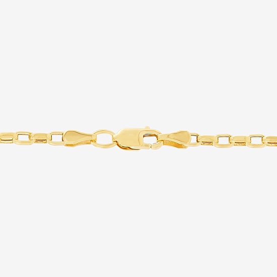 Bonded Brilliance Womens 14K Gold Bonded With Sterling Silver 22 Inch Box Chain Necklace