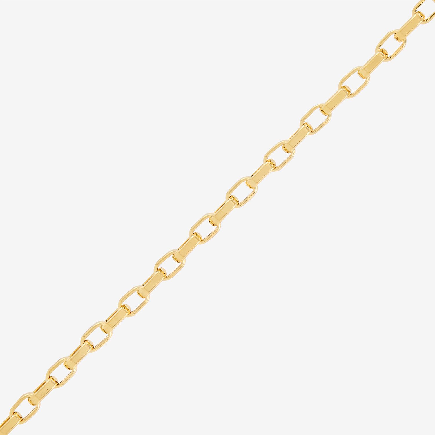 Bonded Brilliance Womens 14K Gold Bonded With Sterling Silver Inch Box Chain Necklace