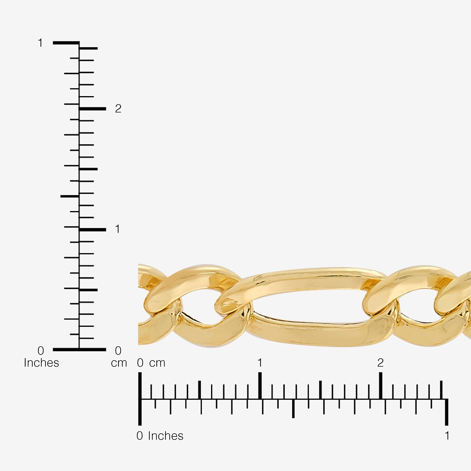 Bonded Brilliance Womens 14K Gold Bonded With Sterling Silver 22 Inch Figaro Chain Necklace