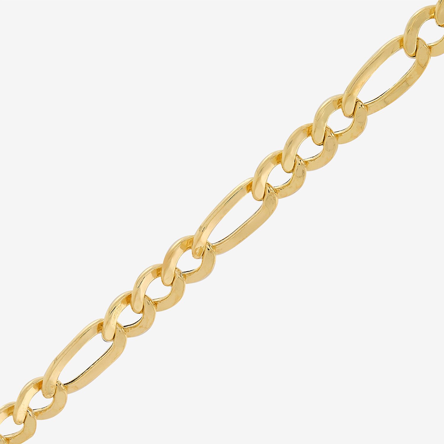Bonded Brilliance Womens 14K Gold Bonded With Sterling Silver 22 Inch Figaro Chain Necklace