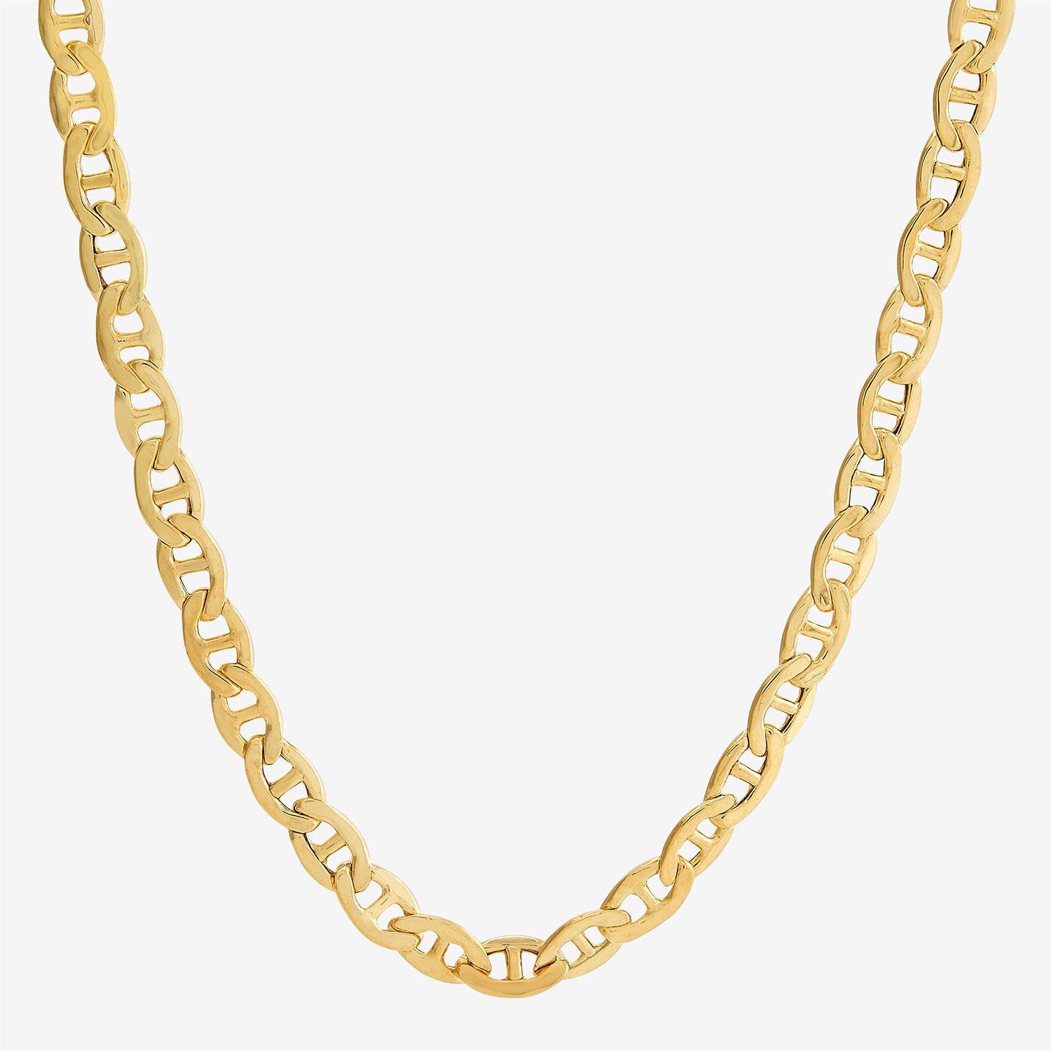 Bonded Brilliance Unisex Adult 14K Gold Bonded With Sterling Silver 20 Inch Mariner Chain Necklace