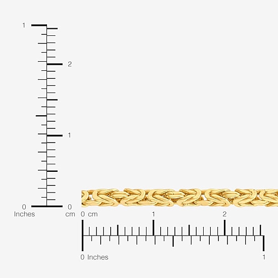 Bonded Brilliance Unisex Adult 14K Gold Bonded With Sterling Silver 22 Inch Byzantine Chain Necklace