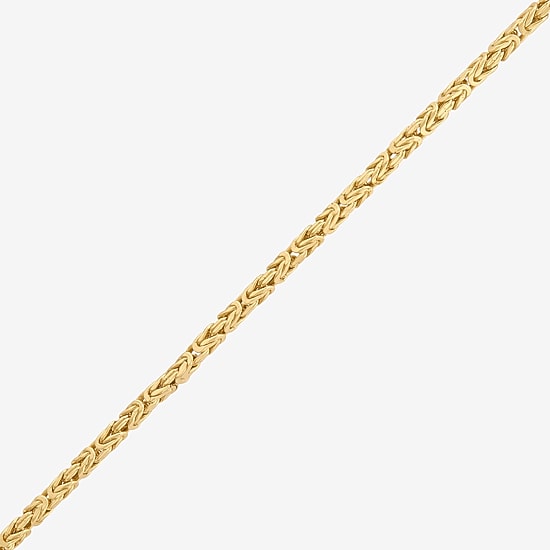 Bonded Brilliance Unisex Adult 14K Gold Bonded With Sterling Silver 22 Inch Byzantine Chain Necklace