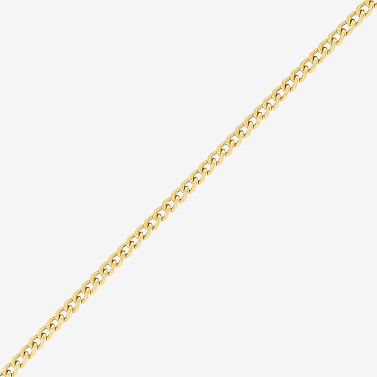 Bonded Brilliance Womens 14K Gold Bonded With Sterling Silver 18 Inch Cuban Chain Necklace