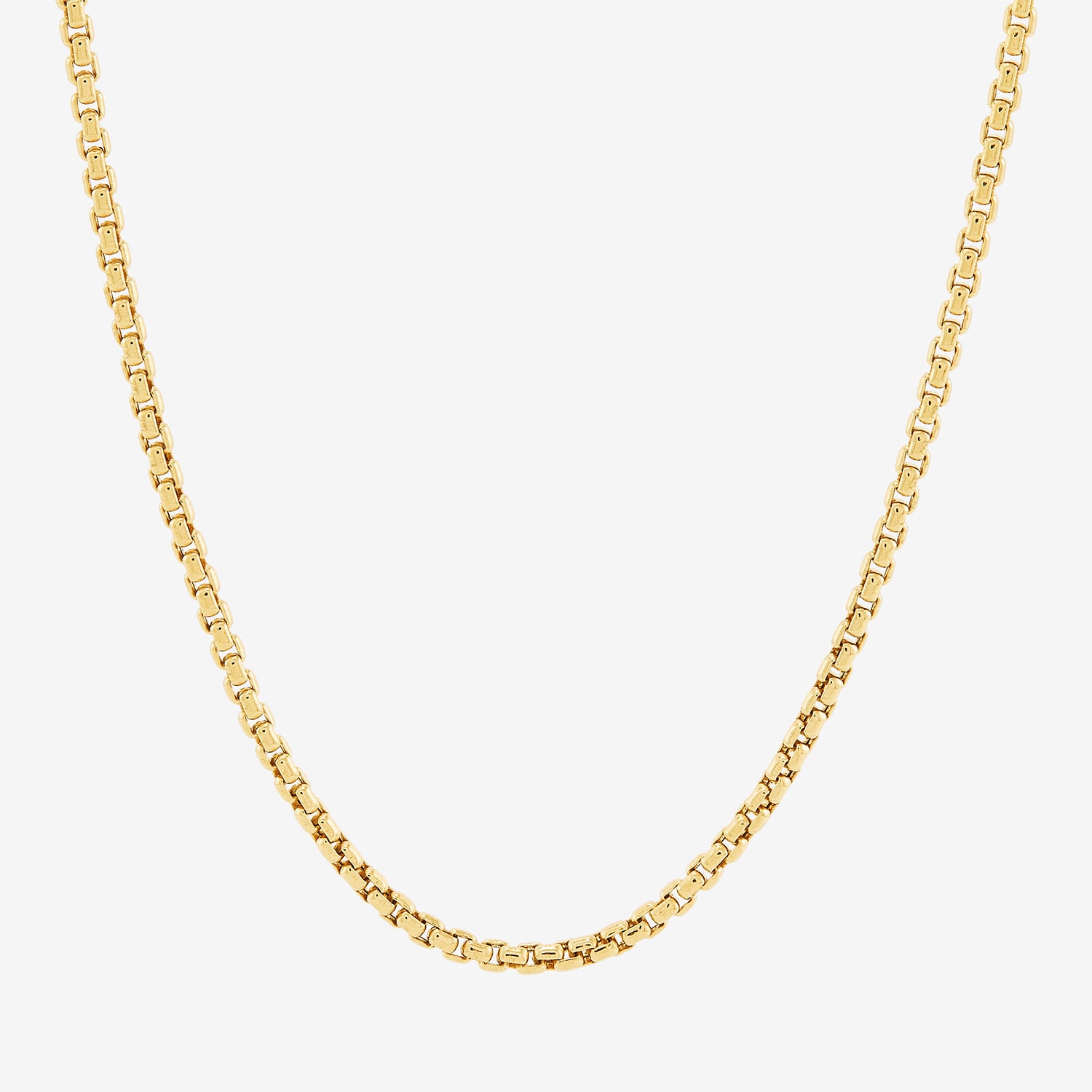 Bonded Brilliance Womens 14K Gold Bonded With Sterling Silver 18 Inch Box Chain Necklace