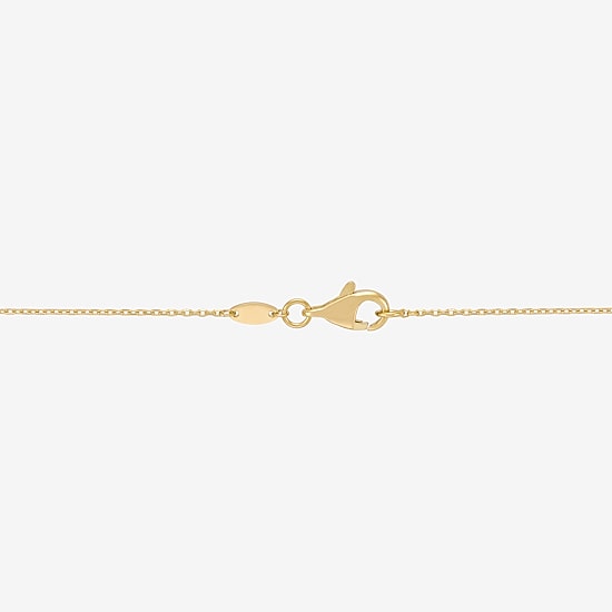 Bonded Brilliance Crucifix Womens 14K Gold Bonded With Sterling Silver Cross 18 Inch Pendant Necklace
