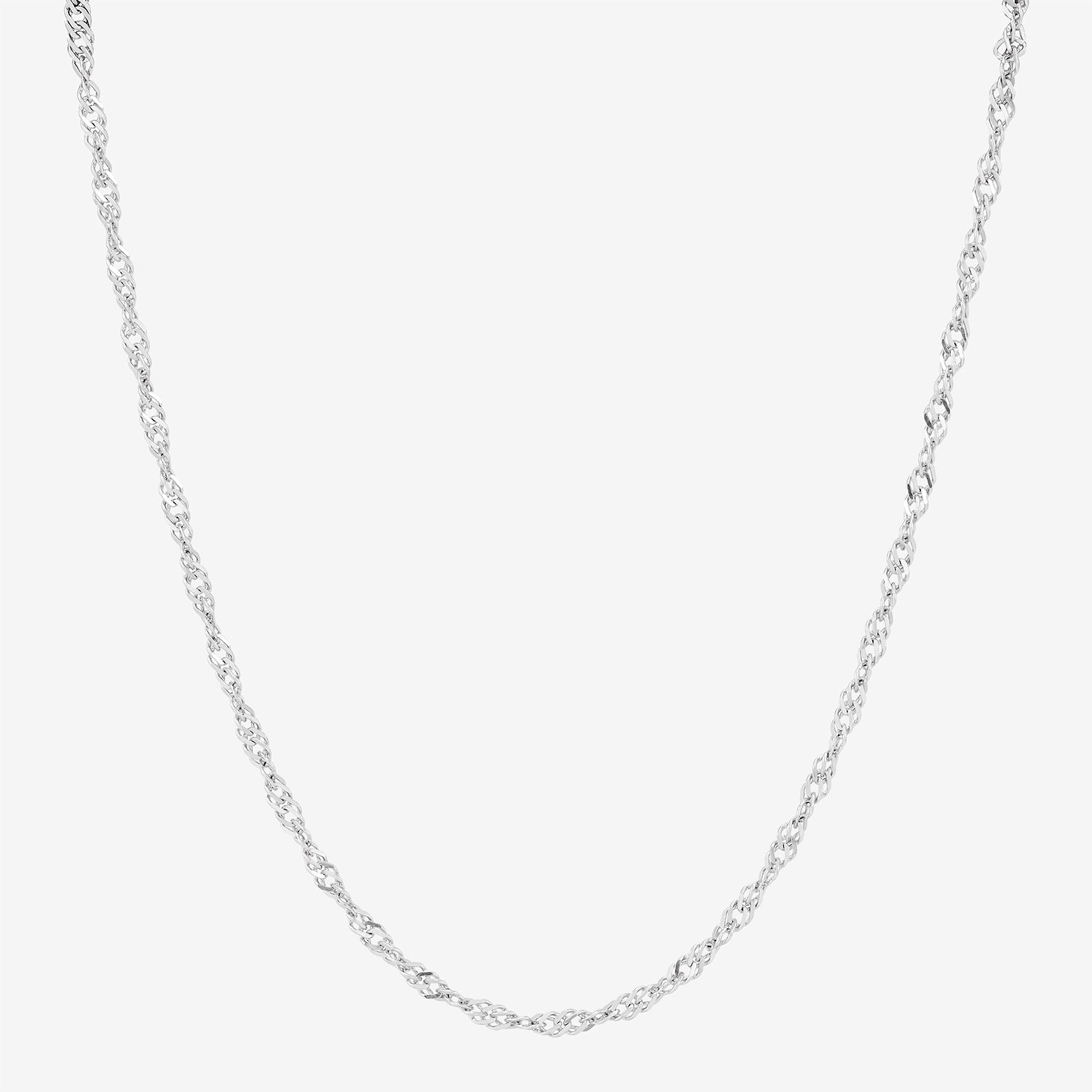 Limited Quantities! Womens 14K Gold Inch Singapore Chain Necklace