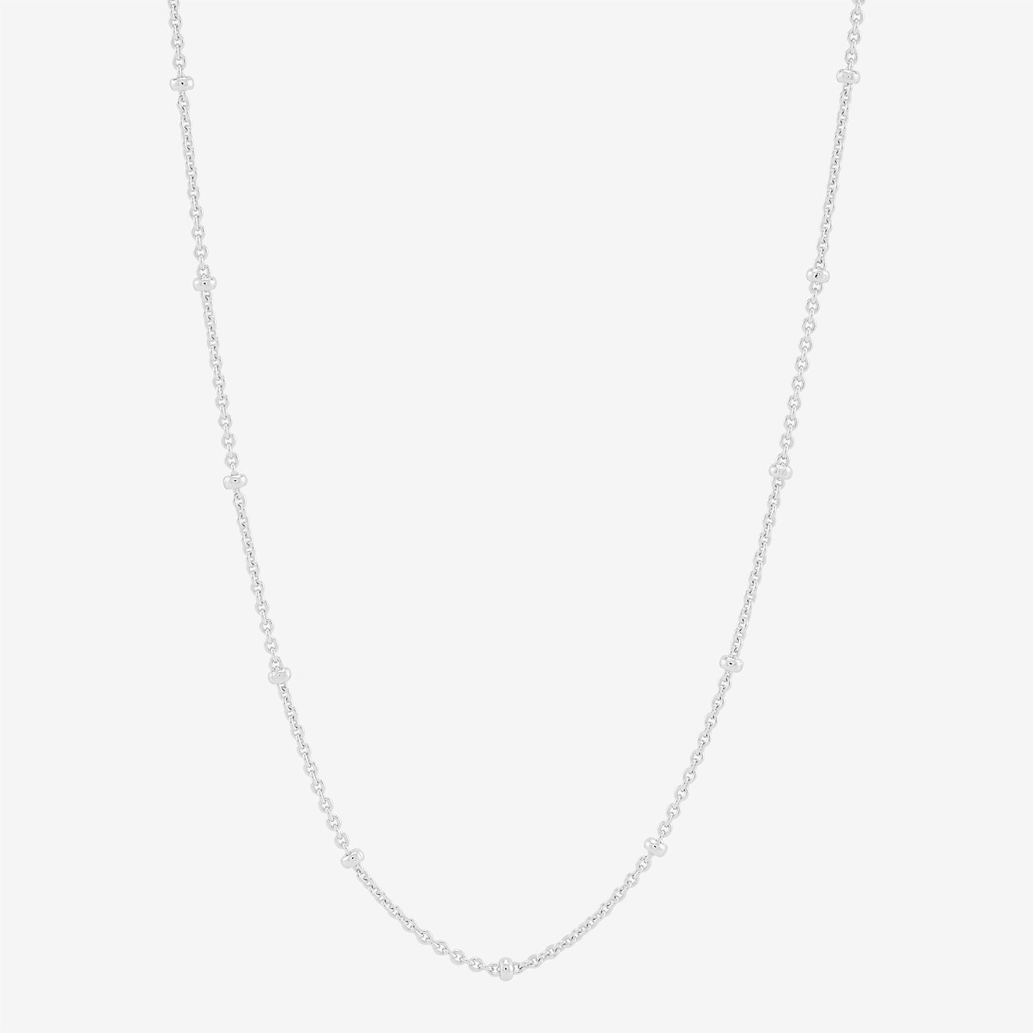 Made in Italy Womens Sterling Silver 22 Inch Rolo Chain Necklace