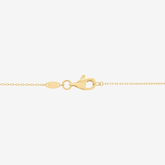 Bonded Brilliance Unisex Adult 14K Gold Bonded With Sterling Silver Cross 18 Inch Pendant Necklace