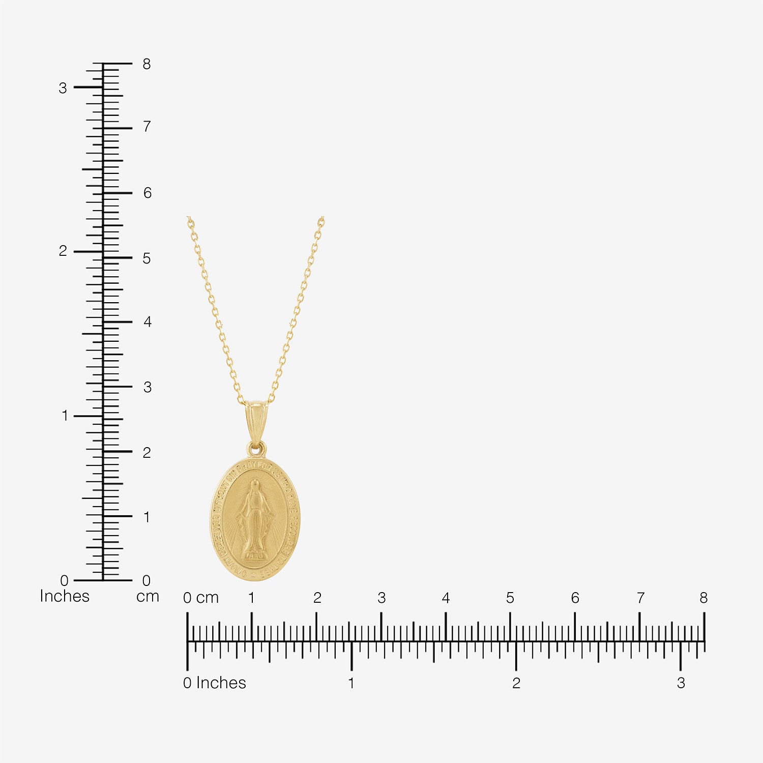 Bonded Brilliance Virgin Mary Womens 14K Gold Bonded With Sterling Silver Oval 18 Inch Pendant Necklace