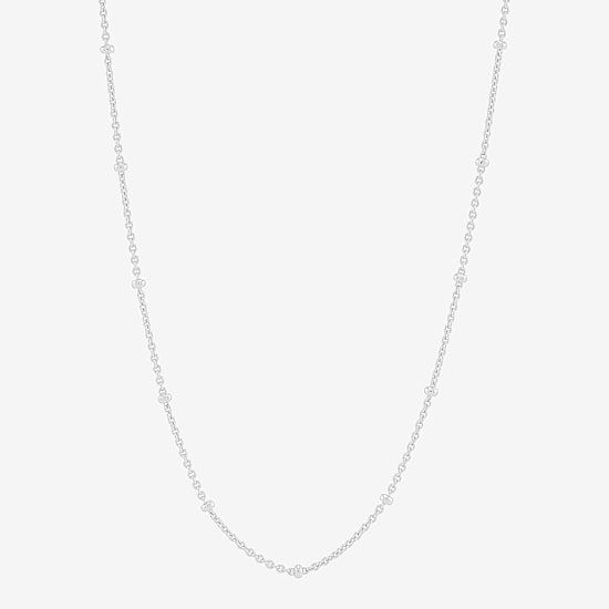 Womens Sterling Silver 24 Inch Rolo Chain Necklace