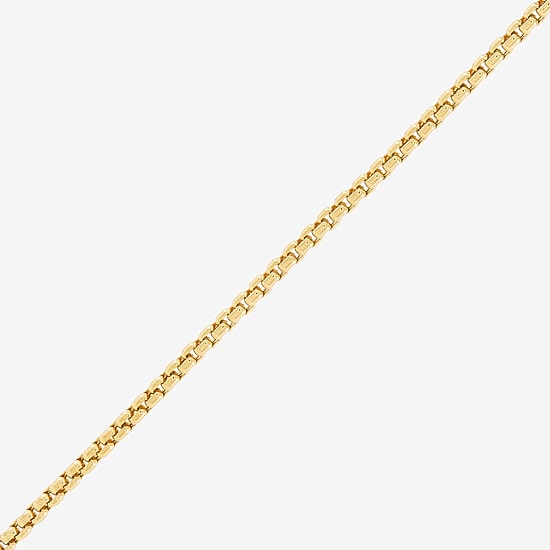 Bonded Brilliance Womens 14K Gold Bonded With Sterling Silver 18 Inch Box Chain Necklace