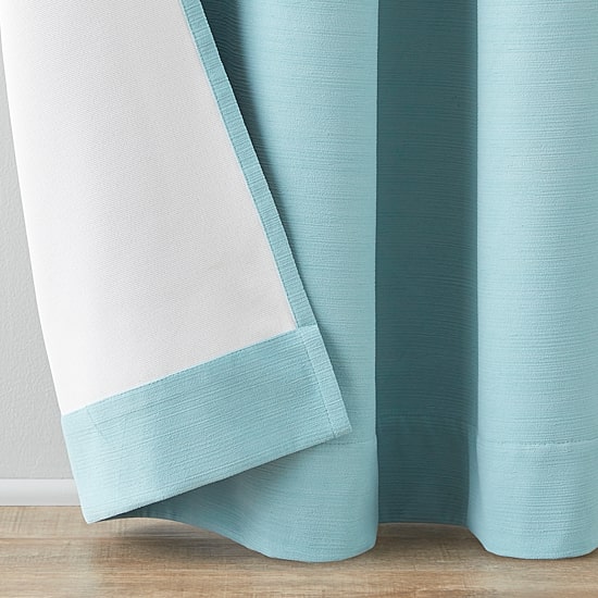 Home Expressions Dalton Solid Grommet Top 100% Blackout Single Curtain Panel