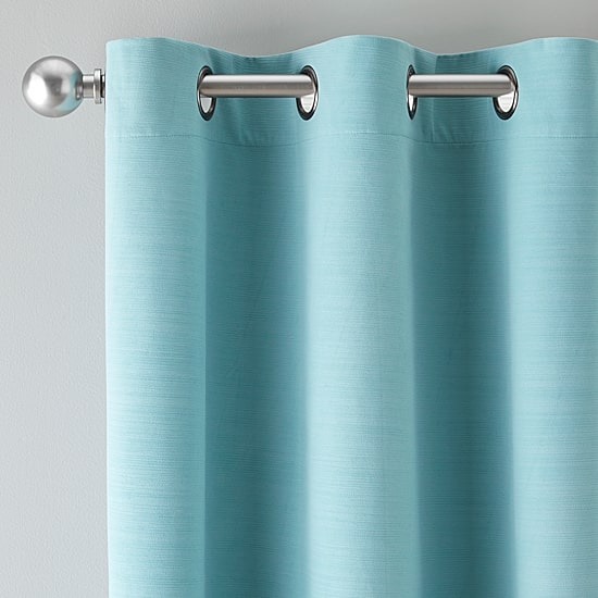 Home Expressions Dalton Solid Grommet Top 100% Blackout Single Curtain Panel
