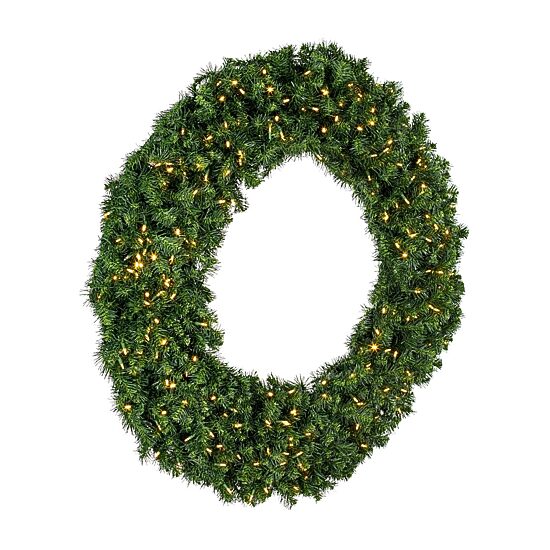 Vickerman 60" Douglas Fir Christmas Wreath with 200 Warm White LED Lights"