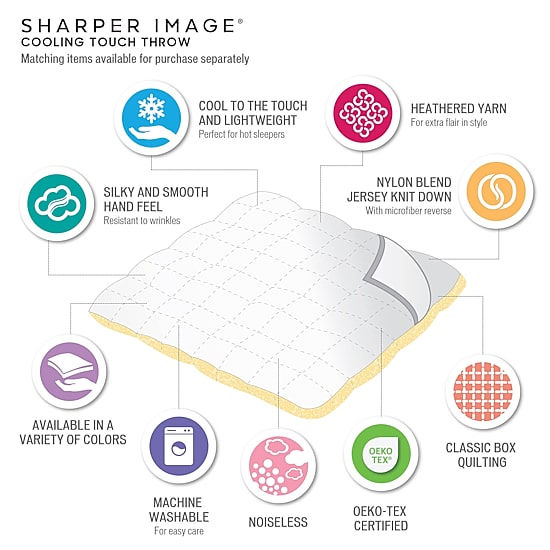 Sharper Image Cooling Touch Down Alternative Throw
