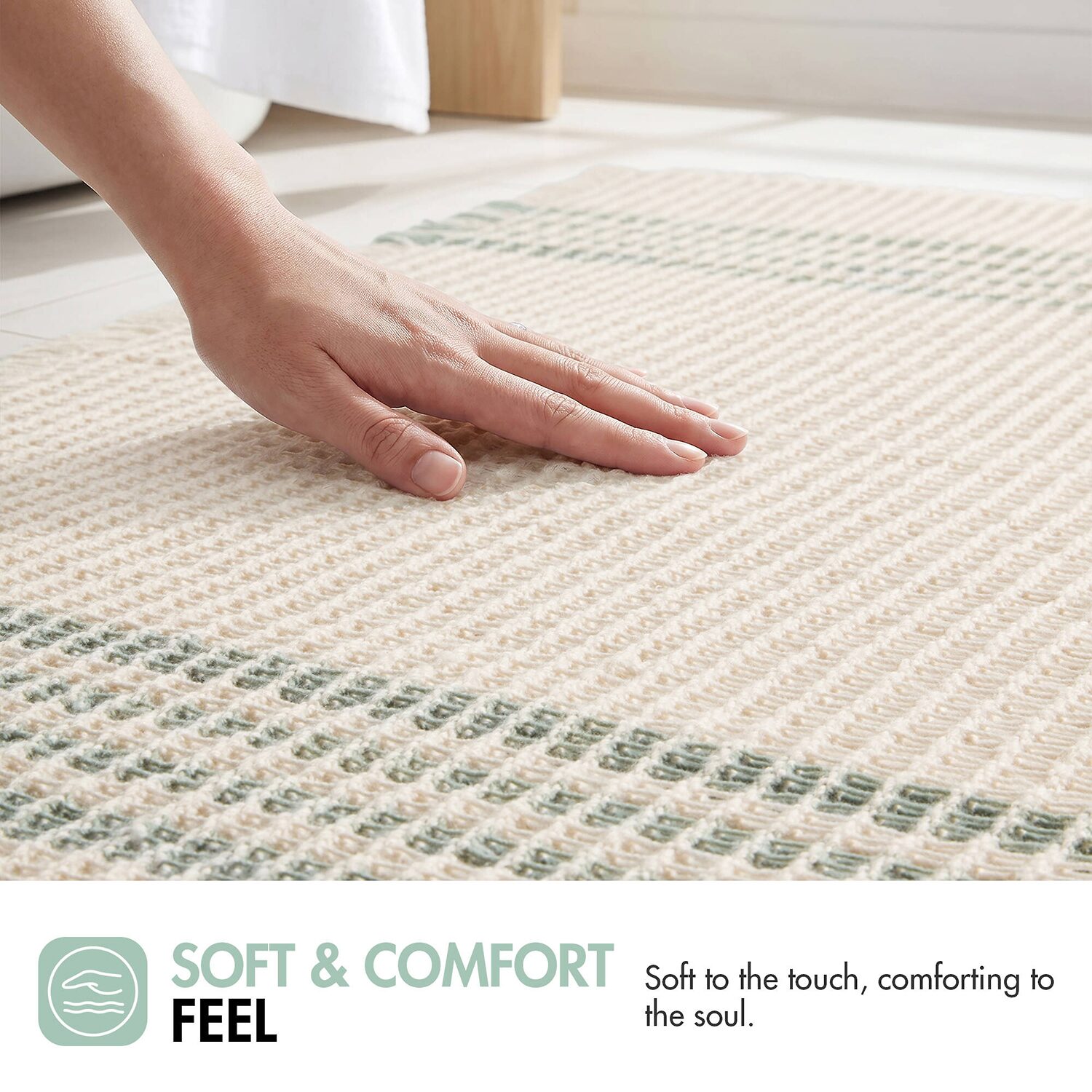 Madison Park Millstreet Waffle Weave Bath Rug